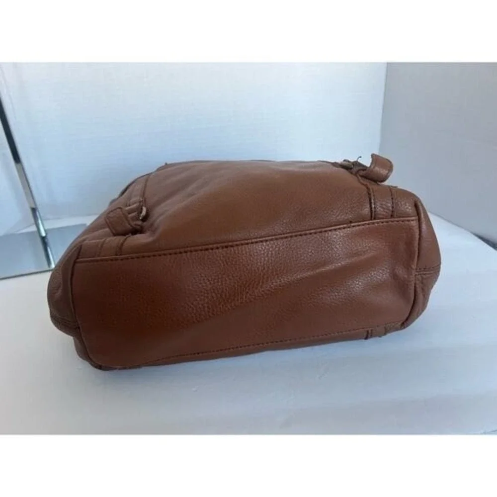 THE SAK HAPPY AND FREE‎ LARGE COGNAC BROWN PEBBLED LEATHER SHOULDER TOTE BAG